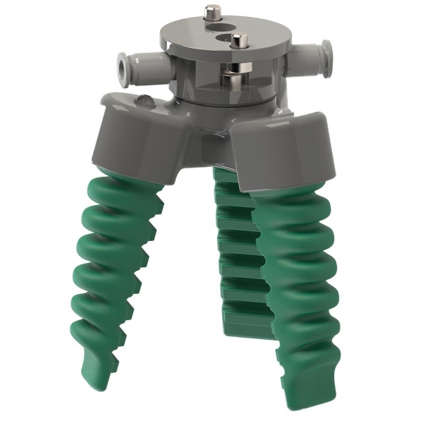 A centric soft robotics gripper for round objects